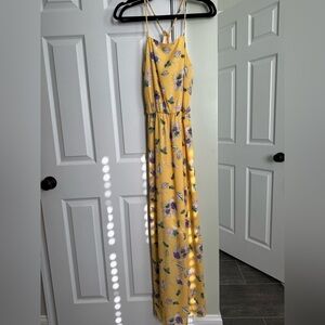 Floral Yellow Maxi Dress